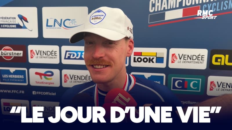 Cyclisme Le jour d une vie la joie de Godon apres son titre de champion de France 2104369