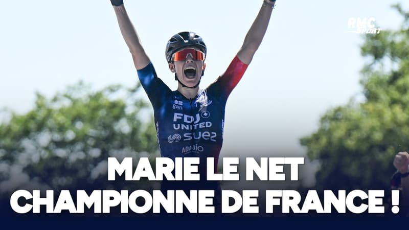 Cyclisme Les larmes de joie de Marie Le Net apres son premier titre de championnat de France 2104055