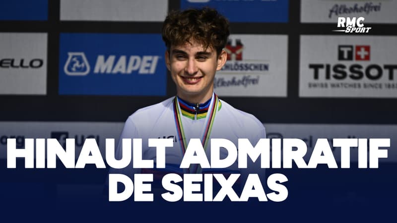 Paul Seixas recoit les conseils de Bernard Hinault 2099351