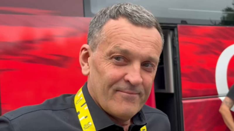 Cedric Vasseur a l arrivee de la 2e etape du Tour de France 2025 le 6 juillet 2107900