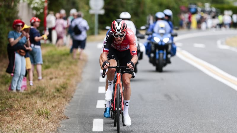 Geraint Thomas lors de la 14e etape du Tour de France entre Pau Luchon Superbagneres le 19 juillet 2025 2117029