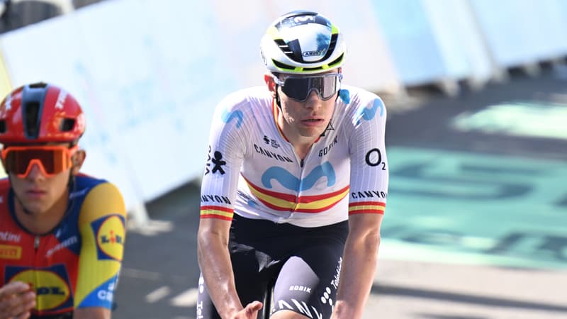 Ivan Romeo Movistar a l arrivee de la 6e etape du Tour de France le 10 juillet 2025 2114122