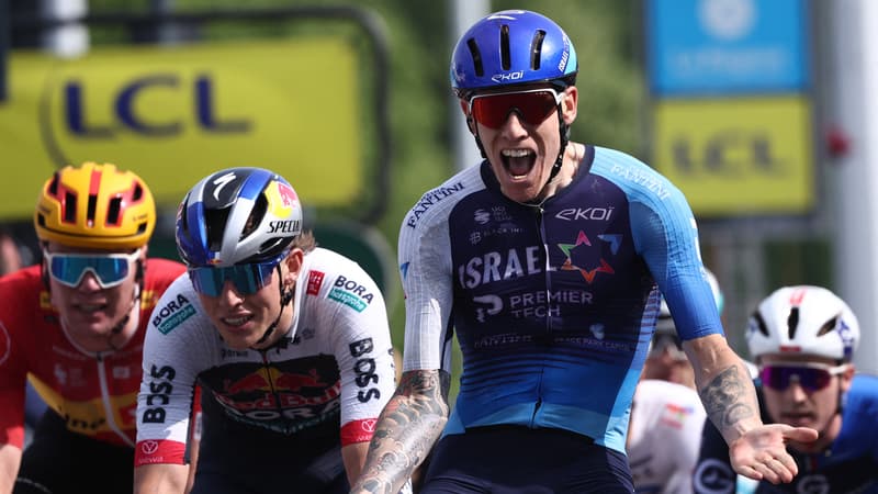 Jake Stewart lors de sa victoire sur la 5e etape du Criterium du Dauphine 2096195