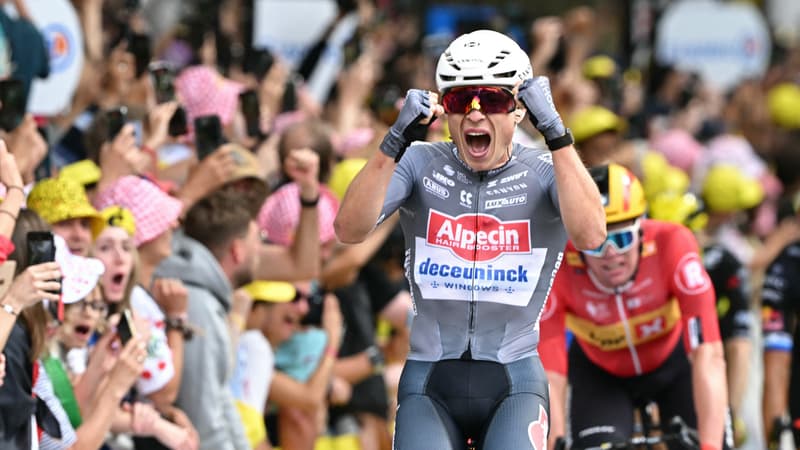 Jasper Philipsen vainqueur de la premiere etape du Tour de France le 5 juillet 2025 2107600