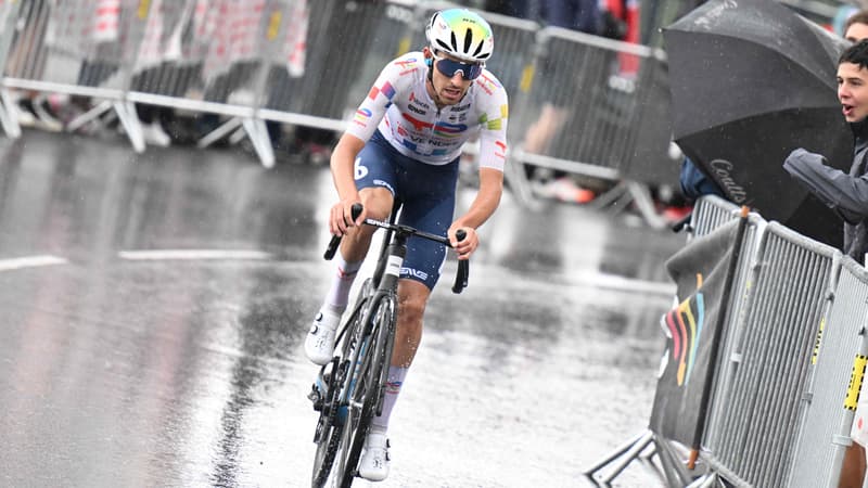 Jordan Jegat lors la 19e etape du Tour de France entre Albertville et La Plagne le 25 juillet 2025 2116126