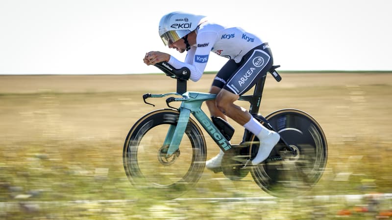 Kevin Vauquelin lors de la 5e etape du Tour de France le 9 juillet 2025 2109487