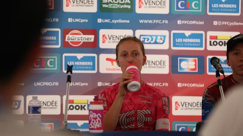 La cycliste francaise Cedrine Kerbaol le 26 juin 2025 aux Herbiers 2117676