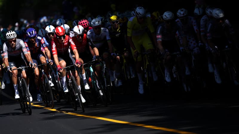 Le peloton du Tour de France lors de la 4e etape le 8 juillet 2025 2109617