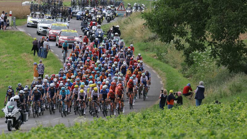 Le peloton sur la sixieme etape du Tour de France 4 juillet 2024 1897606
