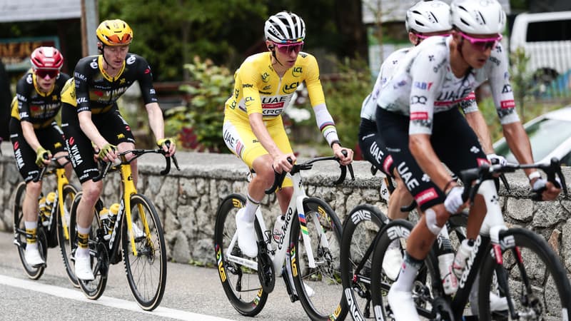 Les coureurs sur la 14e etape du Tour de France le 19 juillet 2025 2113738