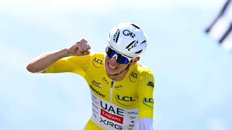 Tadej Pogacar vainqueur du contre la montre a Peyragudes 13e etape du Tour de France 18 juillet 2025 2113314