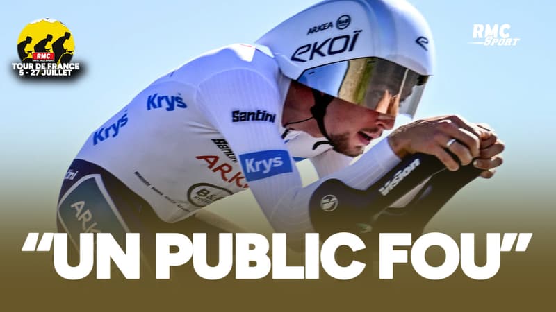 Tour de France E5 Un public fou Vauquelin aux anges apres le chrono 2109482