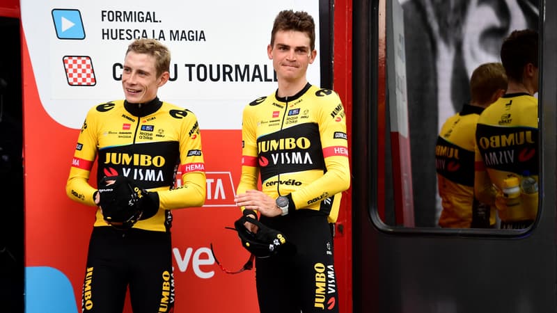 Jonas Vingegaard et Sepp Kuss le 08 09 23 sur la Vuelta 1703479