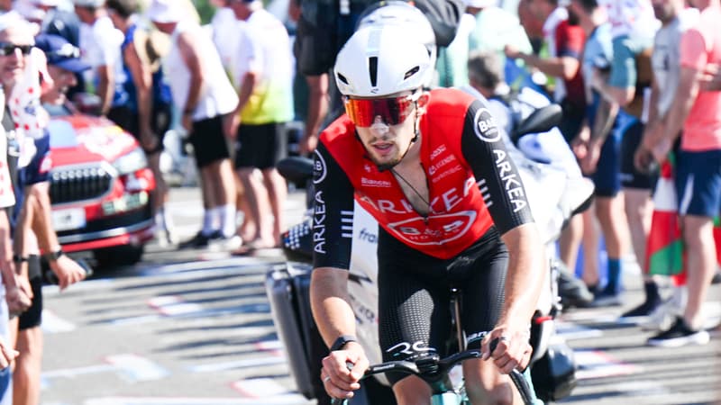 Kevin Vauquelin Arkea B and B Hotels lors de la 12e etape entre Auch et Hautacam le 17 juillet 2025 2114134