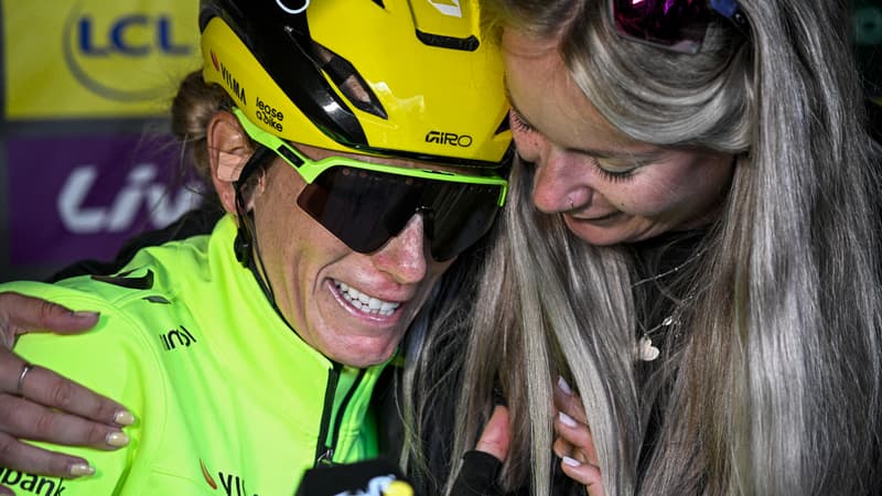 L emotion de Pauline Ferrand Prevot apres sa victoire sur l avant derniere etape du Tour de France feminin 2 aout 2025 2118568