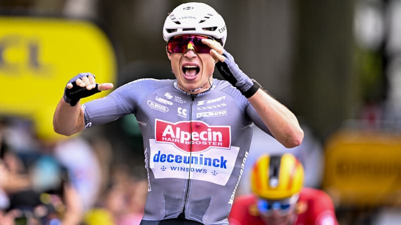 Le sprinteur belge Jasper Philipsen vainqueur de la premiere etape du Tour de France 5 juillet 2025 2107611