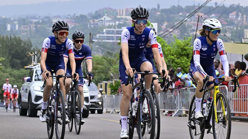 Mondiaux de cyclisme L equipe de France a l entrainement a Kigali Rwanda le 24 septembre 2025 2143647