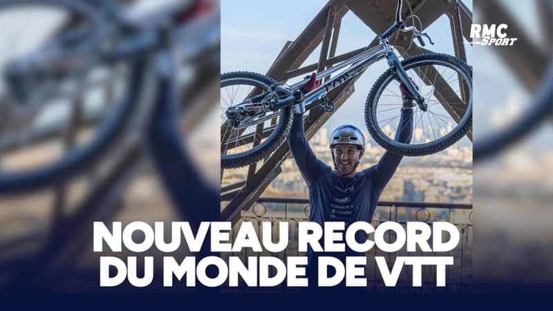 Nouveau record du monde en VTT sur la tour Eiffel 2149999