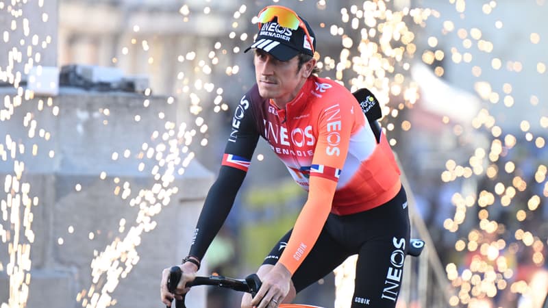 Geraint Thomas lors de la presentation des coureurs au Tour de France le 3 juillet 2025 2206822